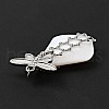 Natural White Shell Pendants SSHEL-C010-03P-4