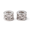 Eco-Friendly Rack Plating Brass Micro Pave Cubic Zirconia Beads KK-F835-28P-1