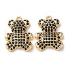 Brass Micro Pave Cubic Zirconia Pendants KK-Q779-07G-02-1