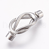 Tarnish Resistant 304 Stainless Steel Magnetic Clasps with Glue-in Ends STAS-L189-097P-1