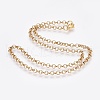 304 Stainless Steel Rolo Chain Necklaces NJEW-F248-21A-G-1
