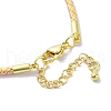 Polyester Cord Braided Bracelet Makings MAK-Z003-01G-26-3