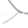 Non-Tarnish 304 Stainless Steel Cobs Chain Necklace for Men Women STAS-B039-09P-3