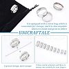 Unicraftale 12Pcs 6 Size Grooved Plain 304 Stainless Steel Finger Ring for Couple Lovers RJEW-UN0001-13-5