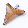 Natural Tiger Eye Pendants G-R389-07-1
