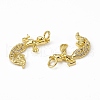 Brass Micro Pave Cubic Zirconia Pendants KK-E068-VB300-3