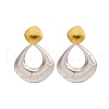 304 Stainless Steel Dangle Stud Earrings EJEW-K296-02GP-06-2