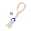 Wood Beads Hanging Ornaments HJEW-JM03312-01-4