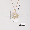 Vintage Brass Rhinestones Heart Pendant Necklace for Women TU3121-3-1