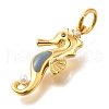 Brass Micro Pave Cubic Zirconia Pendants KK-U061-19A-G-2