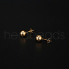 304 Stainless Steel Round Ball Stud Earrings for Women GN4839-3