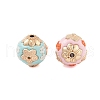 Alloy with Resin with Glass Handmade Indonesia Beads FIND-Q106-50-2