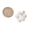 Plastic Imitation Pearl Pendants PALLOY-JF03519-01-4