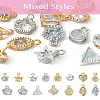 15pcs 15 Styles Alloy Charms ZIRC-YW0001-11-1