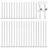   60Pcs 2 Styles 925 Sterling Silver Flat Head Pins STER-PH0001-88-1