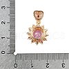 Brass Micro Pave Cubic Zirconia Pendants KK-E795-12KCG-02-3