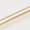 Brass Snake Chain Necklaces X-MAK-T006-10A-G-3