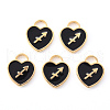 Light Gold Plated Alloy Enamel Pendants ENAM-R136-30-24-1