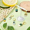 Pot Plant Theme Alloy Enamel Multifunction Pendant Decorations HJEW-CJ00003-4