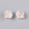 Transparent Spray Painted Glass Beads EGLA-N018-4mm-08-3