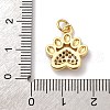 Brass Micro Pave Clear Cubic Zirconia & Enamel Pendants KK-Q098-30G-A-3