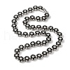 Rack Plating Brass Pave Cubic Zirconia Flower Link Necklaces for Women NJEW-B108-01P-04-1