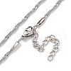 Non-Tarnish 304 Stainless Steel Snake Chain Necklaces NJEW-R266-01P-1