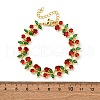 Brass Micro Pave Cubic Zirconia Link Bracelets for Women BJEW-D342-05G-5