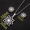 201 Stainless Steel Pendant Necklaces & Stud Earrings Sets FS-WGB00D6-04-1
