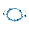 Lampwork Evil Eye Beads Braided Bead Bracelets for Men Women BJEW-MZ00160-04-2