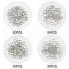 DICOSMETIC 200Pcs 4 Style 304 Stainless Steel Jump Rings STAS-DC0005-83-4