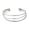 Non-Tarnish Ion Plating(IP) 304 Stainless Steel Open Cuff Bangles BJEW-Z071-04P-2