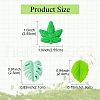 10Pcs 5 Styles Maple Leaf Silicone Beads SIL-YW0001-42-3