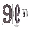 Iron Home Address Number AJEW-WH0126-24I-2