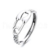 925 Sterling Silver Adjustable Finger Ring for Women FS-WG59C7E-01-5