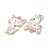 Alloy Enamel Pendants ENAM-M046-10G-D-3