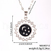 Elegant Brass Pave Clear Cubic Zirconia Moon Pendant Pendant Necklaces NB6973-3-1