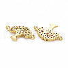 Brass Micro Pave Cubic Zirconia Links ZIRC-S061-06G-3