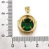 Brass Micro Pave Cubic Zirconia Pendants KK-K401-31G-4