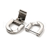 Non-Tarnish 304 Stainless Steel Fold Over Clasps STAS-D026-01C-P-2