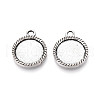 Tibetan Style Alloy Pendant Cabochon Settings PALLOY-N178-07AS-1