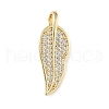 Brass Micro Pave Cubic Zirconia Pendants ZIRC-I356-21G-1