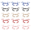 10Pcs 5 Colors Adjustable Braided Nylon Cord Bracelet Making AJEW-TA0001-25-1
