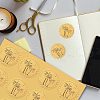 34 Sheets Self Adhesive Gold Foil Embossed Stickers DIY-WH0509-071-6