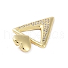 Rack Plating Brass Micro Pave Clear Cubic Zirconia Pendants KK-H474-19G-02-2