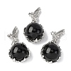 Natural Mixed Stone Round Pendants G-G207-01P-2