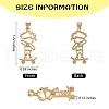5Pcs Rack Plating Brass Micro Pave Cubic Zirconia Pendants ZIRC-SZ0003-73-7