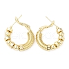 Punk Style Brass Hoop Earrings EJEW-A102-05G-1