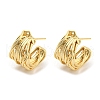 Rack Plating Brass Stud Earrings EJEW-K263-37G-1