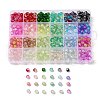 480Pcs 24 Colors Transparent Crackle Glass Beads Strand GLAA-D013-02-1